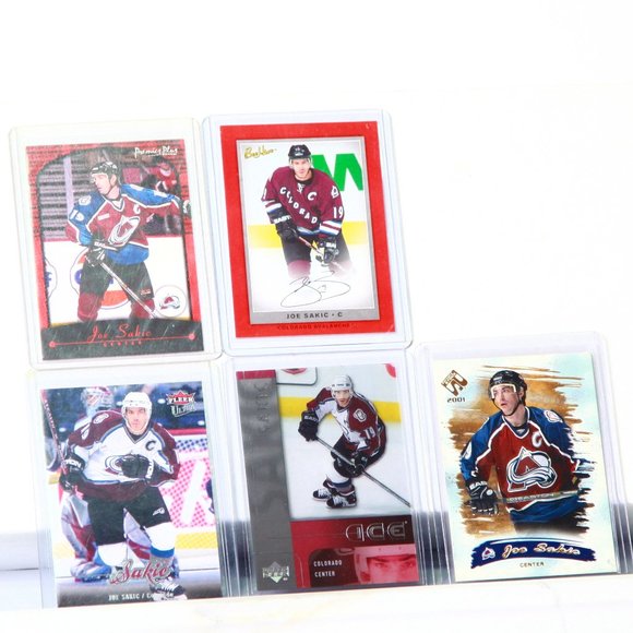 5 Joe Sakic Hockey Cards - Colorado Avalanche Superstar & Hall of Famer - Picture 1 of 2